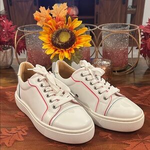 Christian Louboutin Vieirissima Calf/Patent Sneakers.